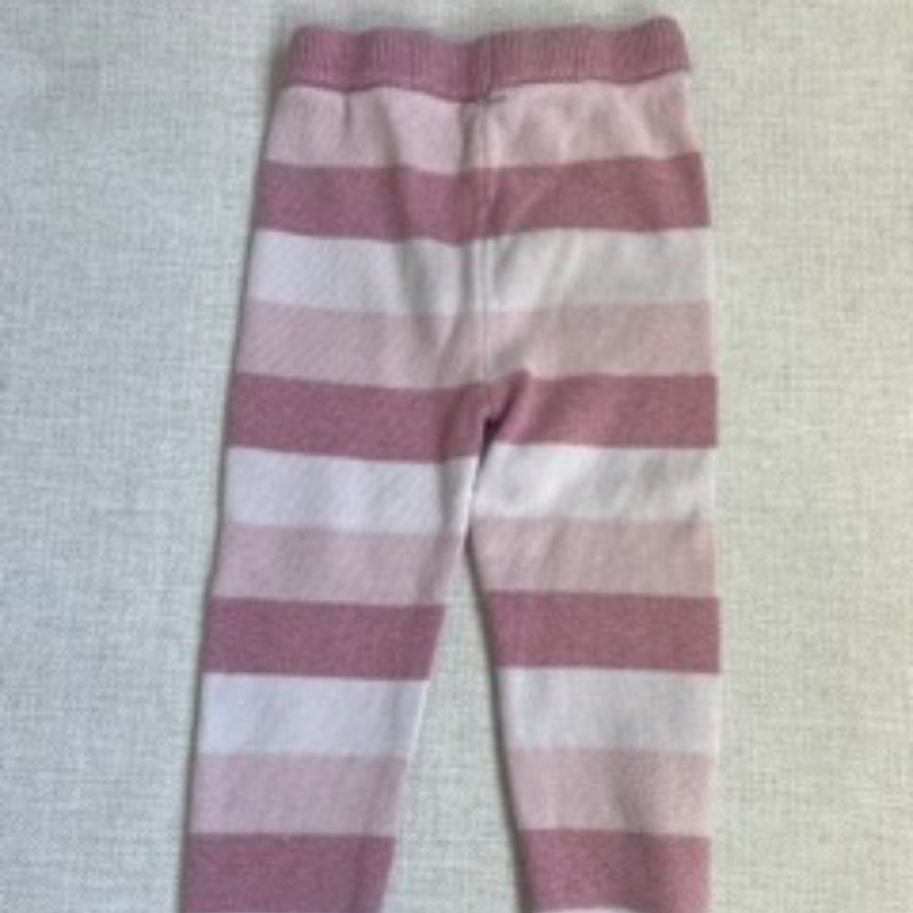 Baby Gap 3T Sweater Leggings: Pink Multi-stripe